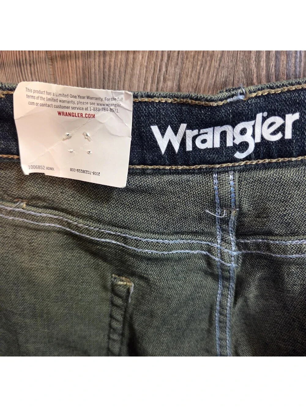 Wrangler Slim Fit Straight Leg Denim Blue Jeans Men Size 38x32 - NEW w/ TAGS